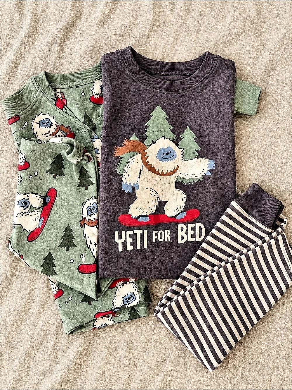 Carters Yeti For Bed Kids Pajama Set 2 pairs 18 months